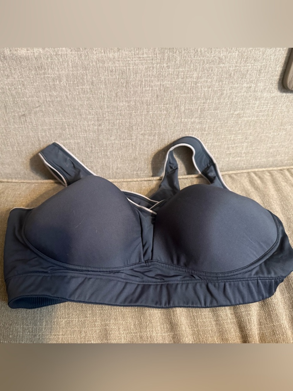 CALIA by Carrie Underwood Navy Padded Sports Bra with Light Trim
